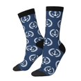 thumbnail image 1 of Balery Navy Nautical Calcetas Largas con Estampado para Hombre y Mujer – Suaves y Transpirables, Talla Única (US 5-11), 1 of 6