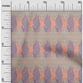 thumbnail image 1 of oneOone Cotton Flex Fabric Peacock Block Printed Craft Fabric BTY 40 Inch Wide, 1 of 4