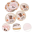 thumbnail image 4 of KAKOWELY 48 Pcs Assiettes Jetables pour Fête, Motif Dinde, 9.06"X9.06"X0.39 Pouces, 4 of 5