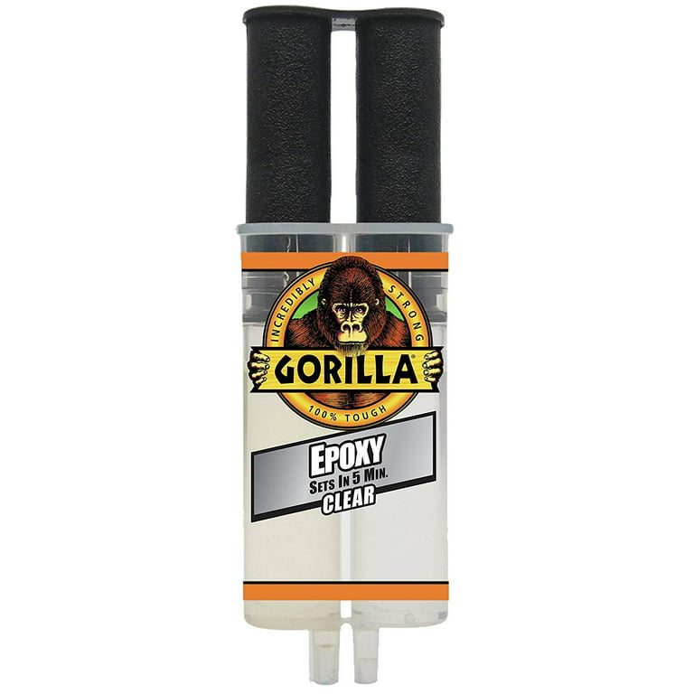 Gorilla 2 Part Epoxy, 5 Minute Set, .85 ounce Syringe, Clear 