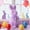 Purple, variant on Xinsrenus Easter Bunny Ornament, Flocked Foam Rabbit Decor for Spring, Simulated Rabbit Figurine for Easter Tiered Trays Table Centerpiece