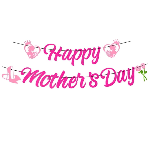 Big sale Decorative Flag Pulling Mother's Day Banner Cake Insertion