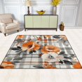 thumbnail image 2 of Yayeee Area Rugs for Living Room 5.2'x4' Non Slip Washable Bedroom Floor Carpet, Plaid Floral, 2 of 5