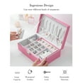 thumbnail image 3 of Multi-Functional Jewelry Box Portable PU Leather Casket Large Capacity Jewelry Organizer Storage Case for Rings Earrings Hand Chain Watch, 3 of 7