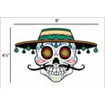 thumbnail image 2 of Day of the Dead Skull with Tassel Hat - Postcard Sized Vinyl Sticker 6" x 4.25", 2 of 3
