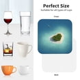 thumbnail image 6 of Rateoe Paradise Island Drawing Drink Coasters Set of 4 Leather Coasters Spill Protection for Table Desk,Durable and Non Slip Leather Coaster ,4 Inches Drink Mats-Square, 6 of 6
