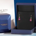 thumbnail image 5 of Gem Stone King 14K Yellow Gold Pure Pink Mystic Topaz and Lab Grown Diamond Teardrop Dangle Earrings for Women | 2.13 Cttw | Gemstone November Birthstone | Pear Shape 8X5MM and Round 2.5MM, 5 of 6