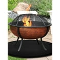 thumbnail image 4 of Ihvewuo 36" Fire Pit Mat Blcak Round Stove Patio Fire Mat Fireproof 3-Layered Thicken Ember Mat Grill Deck Protector Waterproof Grill Heat Pad for Outdoor BBQ Deck Floor Lawn, 4 of 14