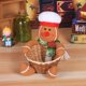 thumbnail image 1 of ER Cesta de dulces decorativa navideña, decoración de mesa navideña, cesta de dulces para niños, decoración navideña pequeña (hombre de jengibre) ER, 1 of 5