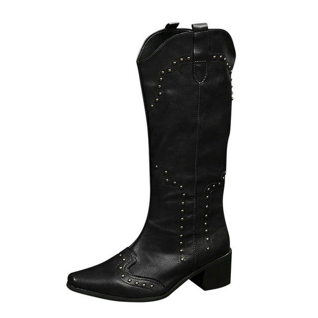 Bottes d'Hiver pour Femmes Hauteur Genou pour Extérieur et Intérieur