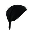 thumbnail image 2 of Baqcunre Beanies Hats Men, Women's Muslim Elastic Band Ethnic Hijab Solid Color Adjustable Small Cap Tube Cap Wrapped Turban Cap Lace Up, Beanie for Women, Baby Beanie, 2 of 4