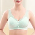 thumbnail image 2 of NIEWTR Bras for Seniors New Front Closure Bras for Older Women, Bra for Women Front Closure No Underwire Bra(Green,3XL), 2 of 9