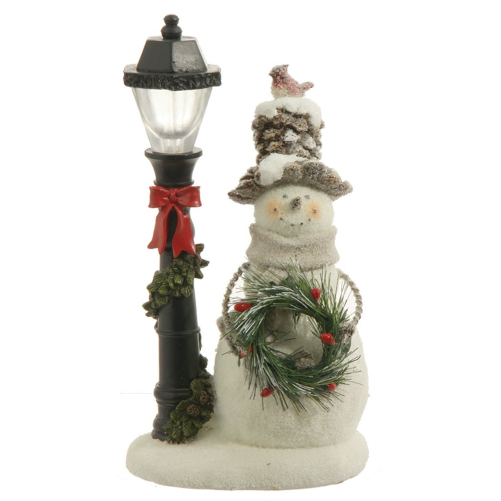 11&quot; Lighted Snowman Lamp Post Decorative Table Top Christmas Decoration - Walmart.com - Walmart.com