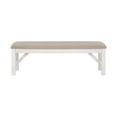 thumbnail image 3 of Pemberly Row 20" Transitional Fabric/Wood Bench in Beige/Smokey White, 3 of 8