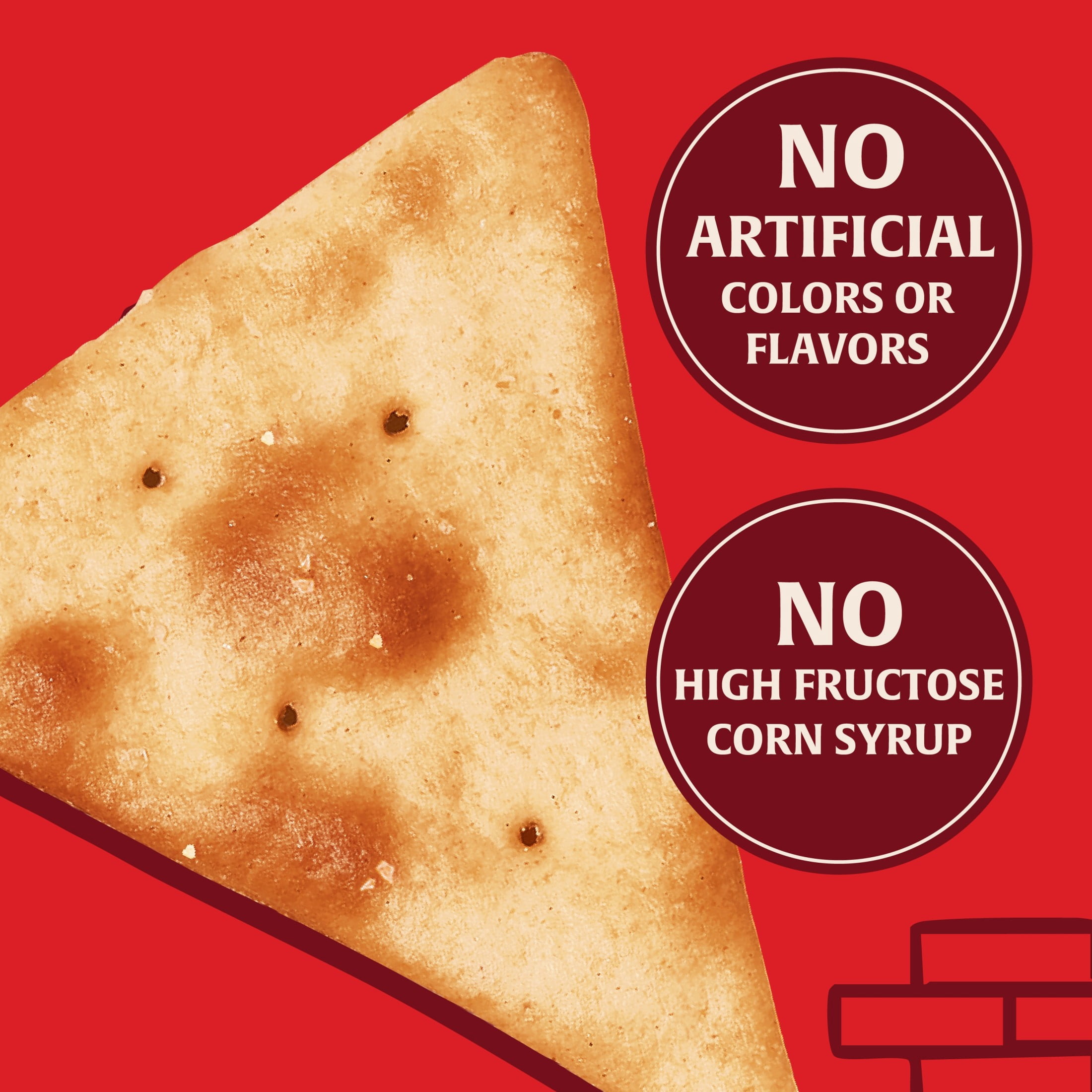 (12 pack) Town House Pita Sea Salt Oven Baked Crackers, Salty Snacks, 9.5 oz