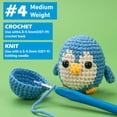 thumbnail image 3 of Tikeitoo Crochet Yarn for Beginners, Cotton Yarn for Crocheting, Easy Yarns with Easy-to-See Stitches and No Split, Worsted Medium # 4 Yarn, Cotton-Nylon Blend,Thick & Soft, 3 of 8