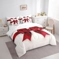 thumbnail image 3 of jejeloiu Romantic Valentine Gift 7-Piece Twin Bedding Sets,Cartoon Cute Bow Bedding Comforter Set For Teens Reversible, 3 of 8