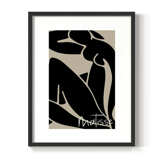 Matisse CCCIII in Black Solid Wood 8 x 10 Framed Print