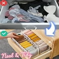 thumbnail image 5 of Wovilon Storage Trunk Storage Bags Underwear Storage Box With Compartments Socks Bra Underpants Organizer Drawers, 5 of 7