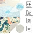 thumbnail image 3 of Yayeee Bath Rug for Bathroom Floor Non Slip Rectangle Fluffy Soft Absorbent Mat, 16"x24", Green Animals Pattern, 3 of 7
