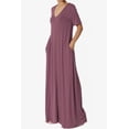 thumbnail image 3 of TheMogan Women's PLUS Soft Jersey Oversized V-Neck Short Sleeve Maxi Dress W Pocket, 3 of 6