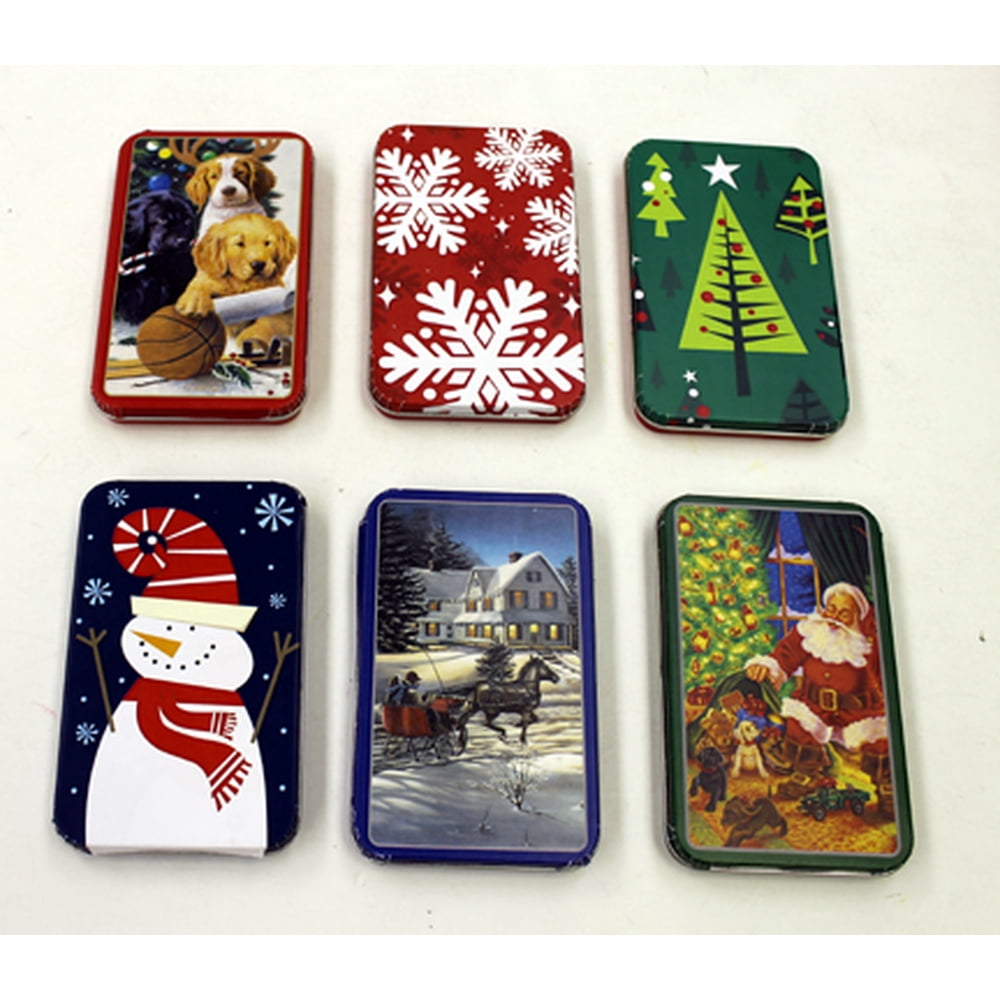 Gift Card Tin Holder Holiday Christmas Case New 972647 Toys Set Of 