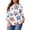 Light Blue, variant on Women’s 250th Anniversary Usa Plus Size Shirt L-5xl V Neck 3/4 Sleeves Patriotic 4th Of July Top Casual Loose Fit Trendy Blouse Shirt,Blue 4XL
