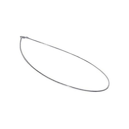 - Gem Avenue Italian 925 Sterling Silver 1mm Round Omega Chain Necklace (14