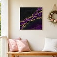 thumbnail image 6 of Canvas Wall Art, Marble Black Framed Canvas Prints for Bathroom Kitchen, Purple Gold Art Abstract Vintage Farmhouse Gallery Wrapped Wall Decor for Home Office, Gifts, 10"x10" Ship Next Day, 6 of 9