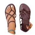 thumbnail image 4 of LRen Women's Square Toe Flip Flops Loop Flat Sandals Casual Open Toe Sandals for Summer Beach Daily Wear Thong Sandals for Women, 4 of 10