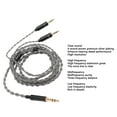 thumbnail image 3 of Cable de Sonido de Reemplazo de Auriculares, Núcle de Cobre PLETADO PLETADO DE TRACCION DE 3.5 MM UN CABLE DOBLE DE REALIZACIÓN DE AURICANOS DE 2.5 mm PARA HE1000 V2 PARA, 3 of 7