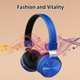 thumbnail image 4 of Christmas Gifts Clearance! SHENGXINY Bluetooth Headphones Clearance Frequency Responses Range 15-22000 Headphones Folded 5.0 Stereos Mobile Wireless Bluetooth Headphones Blue, 4 of 7