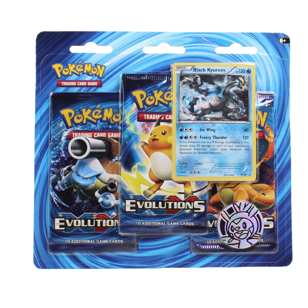 Pokemon Cards XY Evolutions BLISTER PACK (3 Boosters & 1 Black