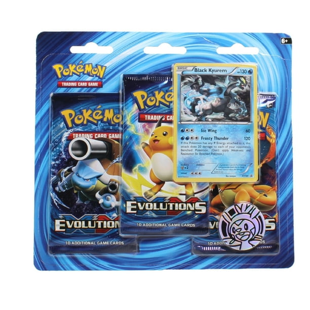 Pokemon Cards XY Evolutions BLISTER PACK (3 Boosters & 1 Black
