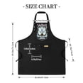 thumbnail image 5 of Stylish 2 Pack Bib Apron Set - Adjustable with 2 Pockets Featuring Bold ' SAINSA ACRONIA ' Graphic Design Perfect for Cooking & Chef Use for Men & Women, 5 of 6