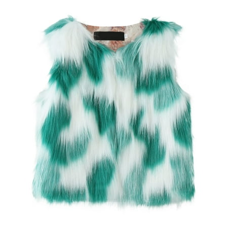 

Aompmsdx Toddler Children Girls Winter Coat Vest Warm Outwear Green White Color For Babys Clothescoats