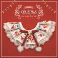 thumbnail image 3 of Pet Christmas Sweet and Comfortable Dog and Kitten Scarf Necklace Double layer Lace Collar Cat and Dog Saliva Towel Bow Pet Birthday Party Festival Daily Clothing Clothing Accessories - XS, 3 of 5