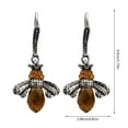 thumbnail image 2 of HANXIULIN Fashion Simple Small Bee Crystal Earrings Dangle Earrings Jewelry Gifts for Women, 2 of 6