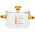 thumbnail image 1 of Petite Marmite en Verre avec Couvercle à Double Poignée Batterie de Cuisine Casserole pour Aliments, 1 of 8