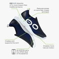 thumbnail image 4 of Zapato de recuperación OOFOS oOMG Sport Low blanco y azul marino para hombre 11.5, 4 of 7