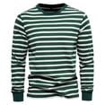 thumbnail image 3 of Simplicity Stripe Print T Shirt For Men Fashion Comfortable Cotton Long Sleeve T-shirt Leisure O-neck Pullover Autumn Loose Tops LYH, 3 of 6