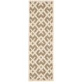 thumbnail image 1 of Safavieh Courtyard Brown Indoor Outdoor Rug - Runner 2'4" x 14', 1 of 4