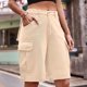 thumbnail image 1 of Y2k pantalones cortos de mezclilla para mujer, verde militar, Retro, verano, bolsillos grandes, pantalones vaqueros Cargo, pantalones cortos de moda urbana para ciclismo, 1 of 4