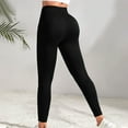 thumbnail image 3 of Wdfiry Women Leggings Solid Color Drawstring Exercise Yoga Pants With Pockets Casual Tight Workout Pants, 3 of 7