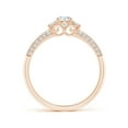 thumbnail image 2 of ANGARA Natural Three Stone Diamond Ring with in 14K Rose Gold for Women (Size-4.1mm | Color-G | Clarity-VS2) | April Birthstone, Birthday, Anniversary, Jewelry Gift for Women | Natural Diamond Ring, 2 of 7