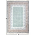 thumbnail image 3 of Casavani Hand Woven Dining Room Cotton Kilim,Green 3x3 feet, 3 of 6