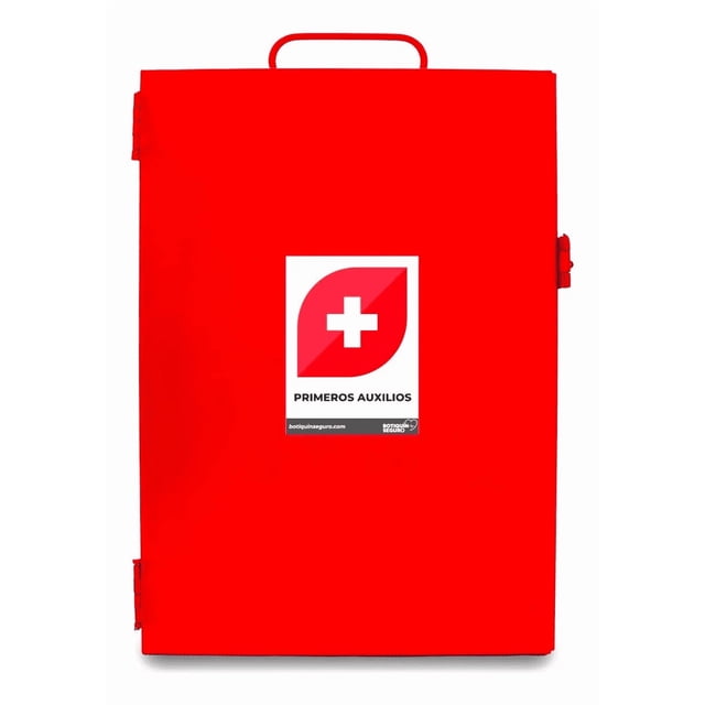 Botiquín De Emergencia Mediano Metálico Rojo