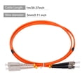 thumbnail image 2 of Uxcell 1 Meter 3.2Ft Fiber Patch Cable Multimode SC-ST OM1 LSZH Fiber Optic Jumper Orange For Network Transceiver 1Pcs, 2 of 6