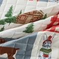 thumbnail image 3 of Cheerful Holiday Reversible Full / Queen Quilt Set with Shams (Cozy Maple), 3 of 6