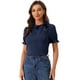 thumbnail image 1 of Top Elegante De BluDe ManCorDe OficiDe Las Camisas Del Cuello De PajariDe Las Mujeres Azul Oscuro L, 1 of 4